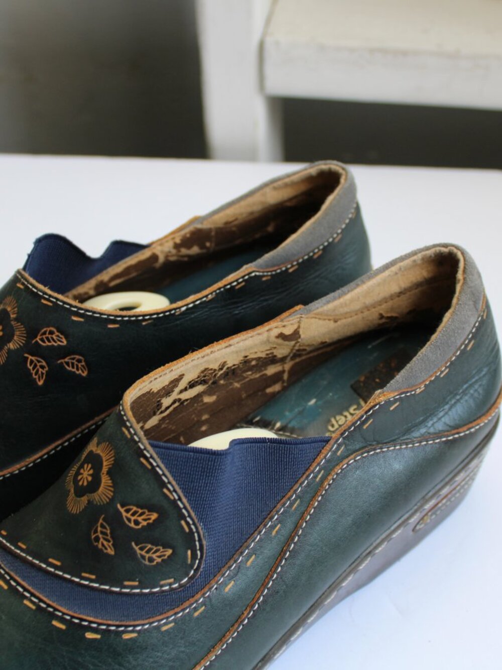 Spring Step L'artiste Burbank Leather Clogs Hand-Painted Women Size 41 / 9.5 US - Picture 9 of 10